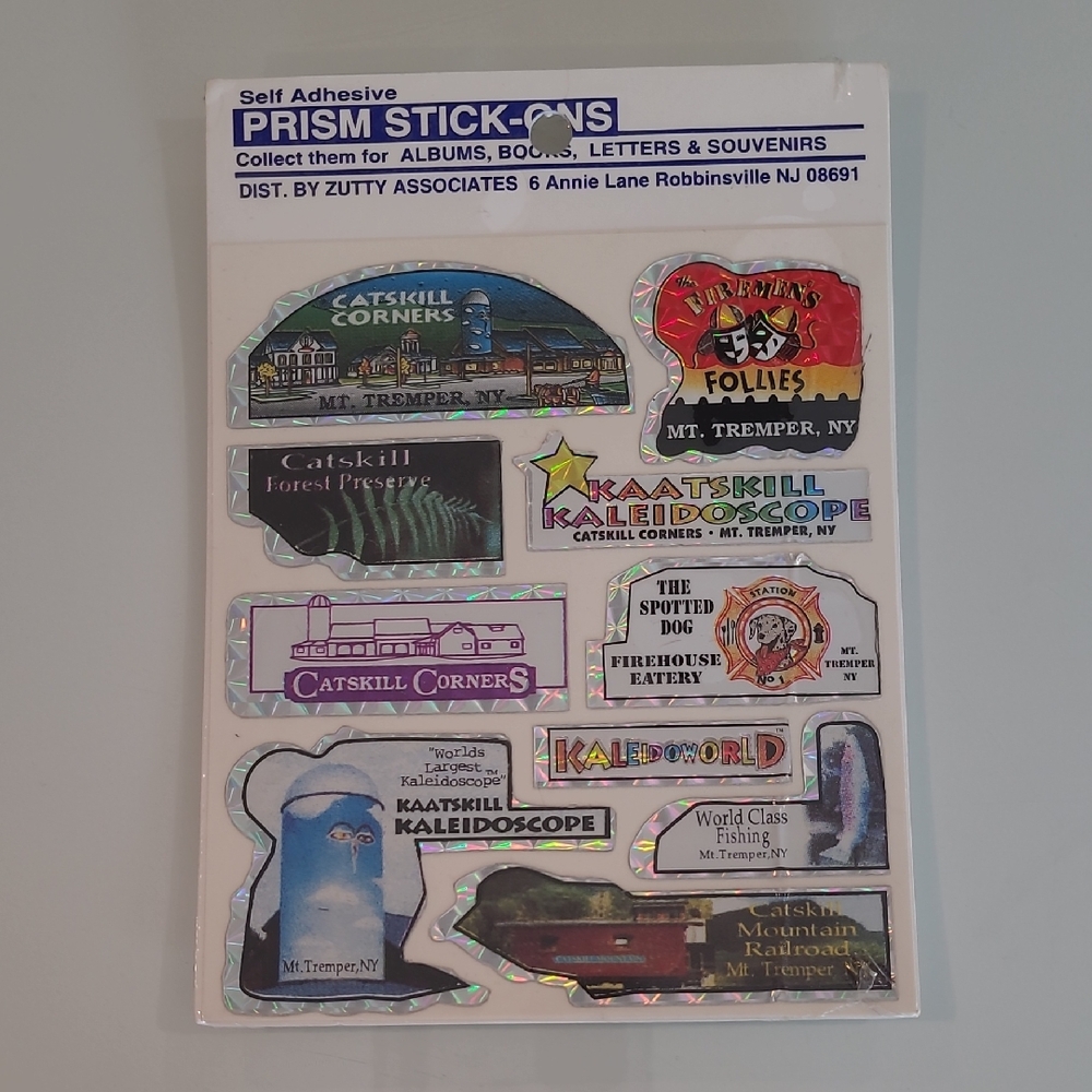 NWT VTG Prism Stick-ons Catskills Region Collectible Tourism Stickers
